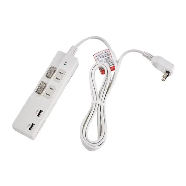 朝日電器(ELPA) 100V/14Ax2m テーブルタップ(USBポート/個別スイッチ付 EA815GL-21A(CDC)【別送品】