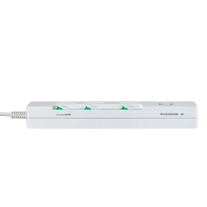 朝日電器(ELPA) テーブルタップ(USBポート/個別スイッチ付) 100V/14Ax2m EA815GL-25 4550061408384【別送品】