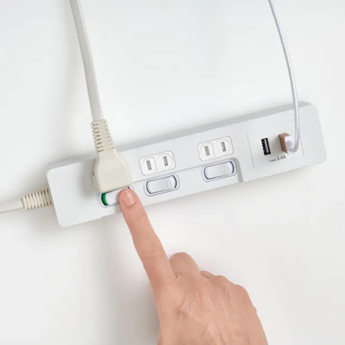 朝日電器(ELPA) テーブルタップ(USBポート/個別スイッチ付) 100V/14Ax2m EA815GL-25 4550061408384【別送品】