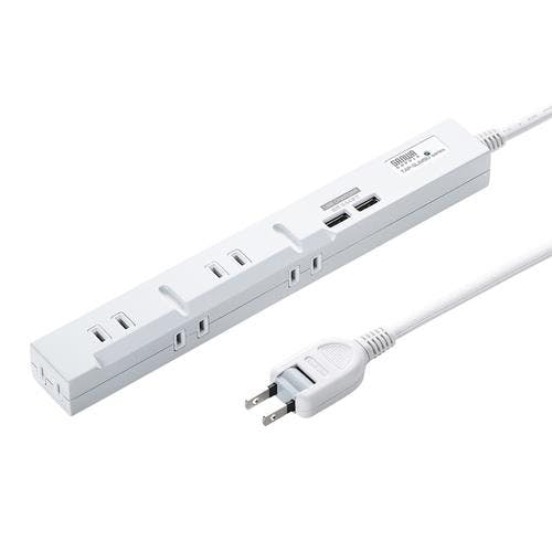 サンワサプライ タップ(USB充電ポート付) AC125V/14Ax1m EA815GM-206A 4518340210202【別送品】