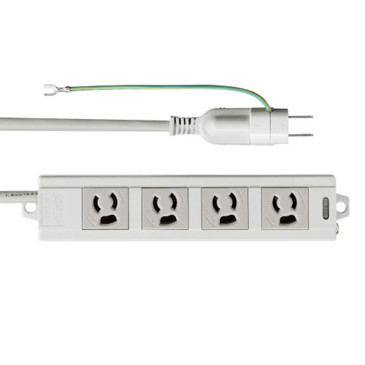 サンワサプライ AC125V/15Ax 1m タップ(4口/3P/変換アダプタ付) EA815GM-291(CDC)【別送品】