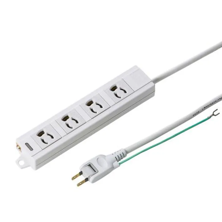 サンワサプライ AC125V/15Ax 3m タップ(4口/3P/絶縁キャップ付) EA815GM-296(CDC)【別送品】