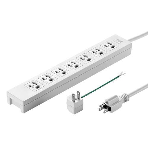 サンワサプライ タップ(7口/3P/抜け止め) AC125V/15Ax5m EA815GM-324 4518340141049【別送品】