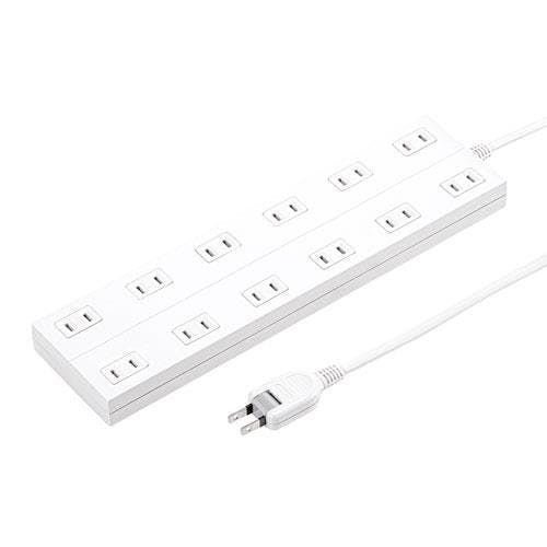 サンワサプライ タップ(12口/2P/マグネット付) AC125V/12Ax5m EA815GM-338 4518340100879【別送品】