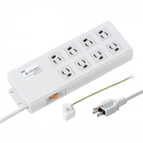サンワサプライ タップ(雷ガード/一括スイッチ/BOX型) 2m/8口3P EA815GM-342 4518340100909【別送品】