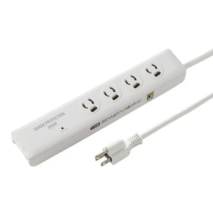 サンワサプライ 125V/15Ax2m タップ(4口/電話回線雷ガード付) EA815GM-391(CDC)【別送品】
