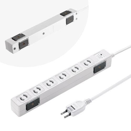 サンワサプライ タップ(6口/2P/マグネット付/雷ガード) 5m EA815GM-404 4518340116047【別送品】