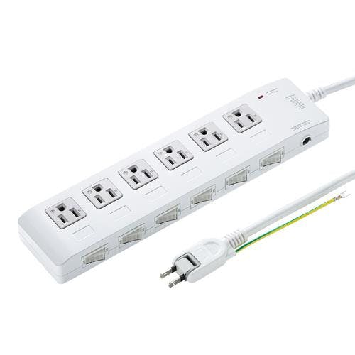 サンワサプライ 省エネタップ(6口/3P) 125V/15Ax2m EA815GM-409 4518340120105【別送品】