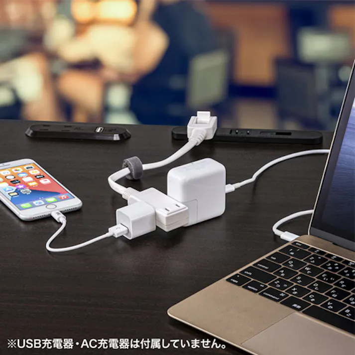 サンワサプライ モバイルタップ(3口/2P) 125V/15Ax0.2m EA815GM-414 4518340123373【別送品】