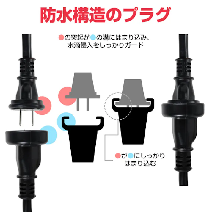 朝日電器(ELPA) 延長コード(防雨型) AC125V/15Ax10.0m EA815GN-103 4518340050587【別送品】