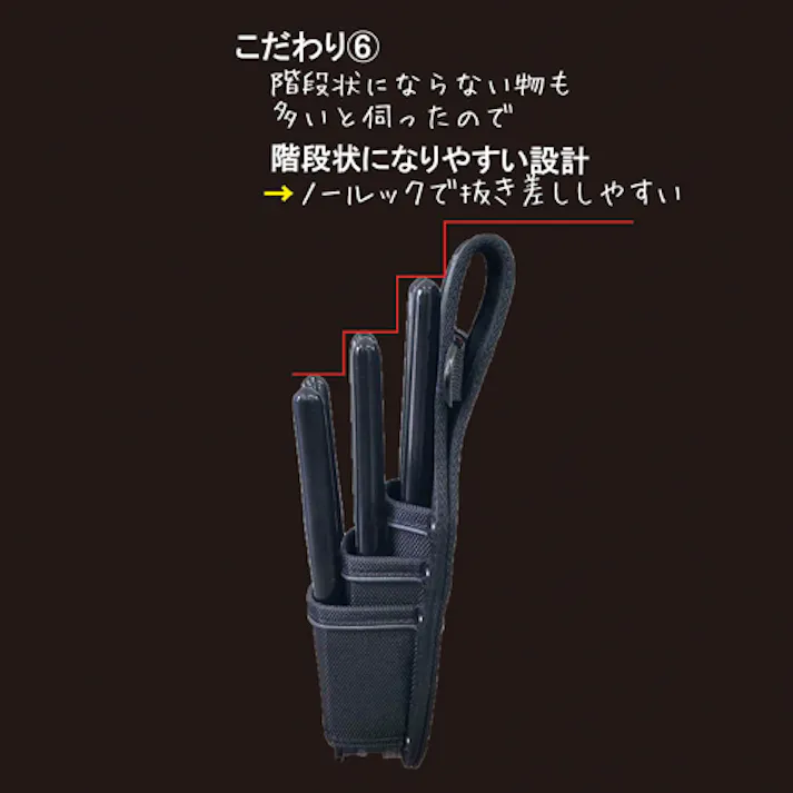 ペンチホルダー(3段ホック付) 95x270mm EA925BK-2 4518340343535【別送品】