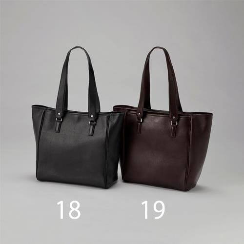 トートバッグ(牛革/ブラウン) 460x340x150mm EA927AE-19 4550061300435【別送品】