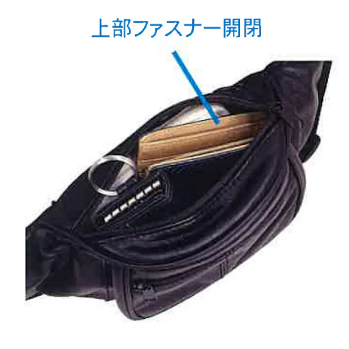 ウエストポーチ(ブラック) 195x80x140mm EA927AG-77B 4518340304215【別送品】