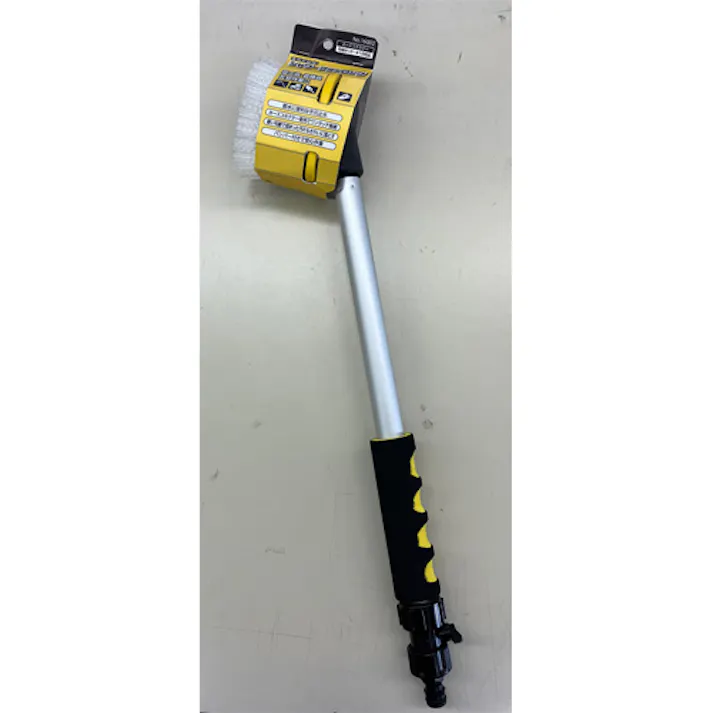 インダストリーコーワ 洗車ブラシ(通水型/手元止水付) 85x85x530mm EA928AG-311 4518340215344【別送品】