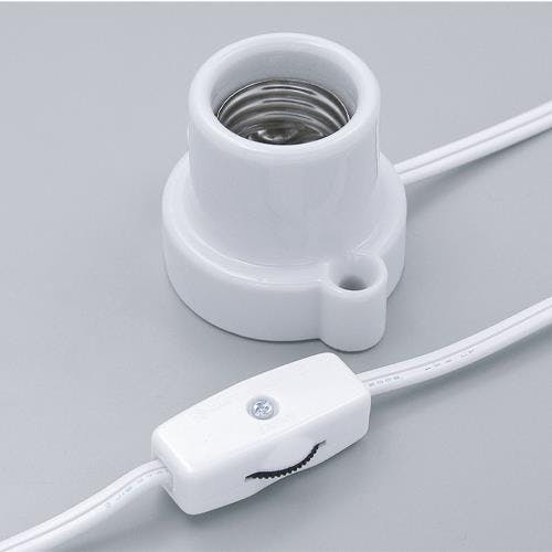 朝日電器(ELPA) 電球用ソケット(E26/1.5mコード付/白) 125V/3A EA940C-150 4518340135482【別送品】