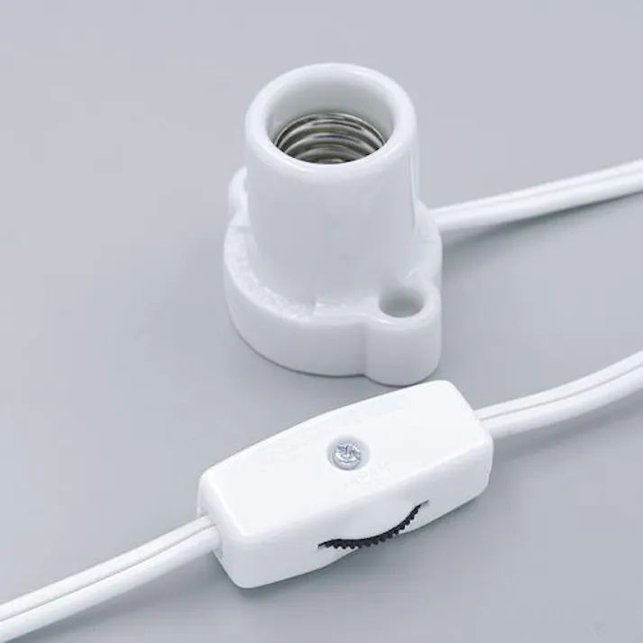 朝日電器(ELPA) 電球用ソケット(E17/1.5mコード付/白) 125V/3A EA940C-154 4518340126244【別送品】