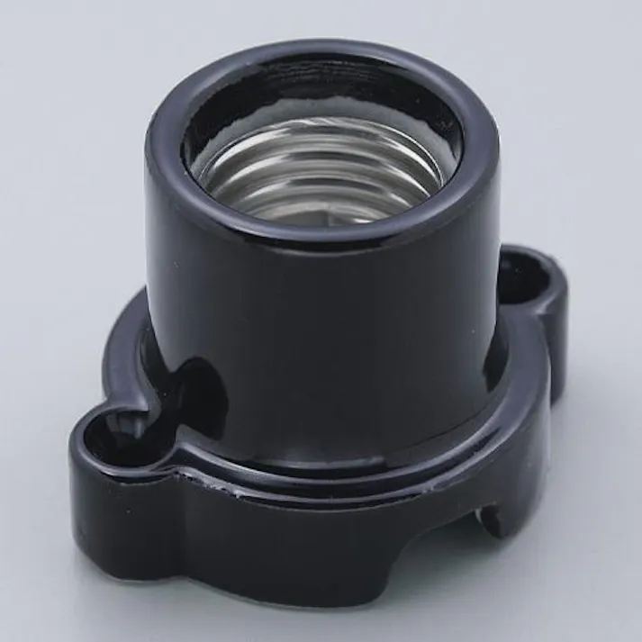 朝日電器(ELPA) E26口金 丸型レセップ(磁器製/黒) EA940C-58(CDC)【別送品】