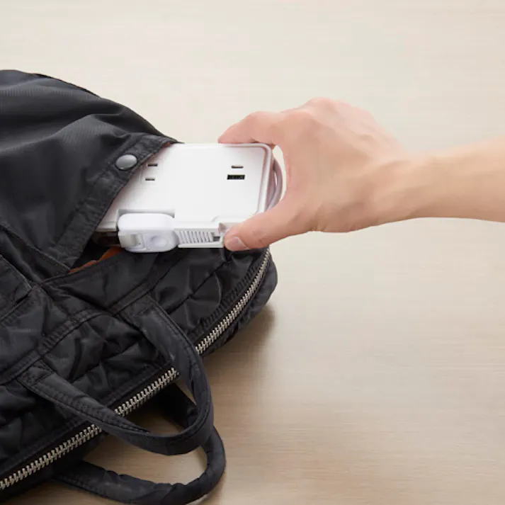 ヤザワコーポレーション 3口タップ(巻取式/USB-C付) AC100V/2.4A/0.9m EA940CD-120 4550061404737【別送品】