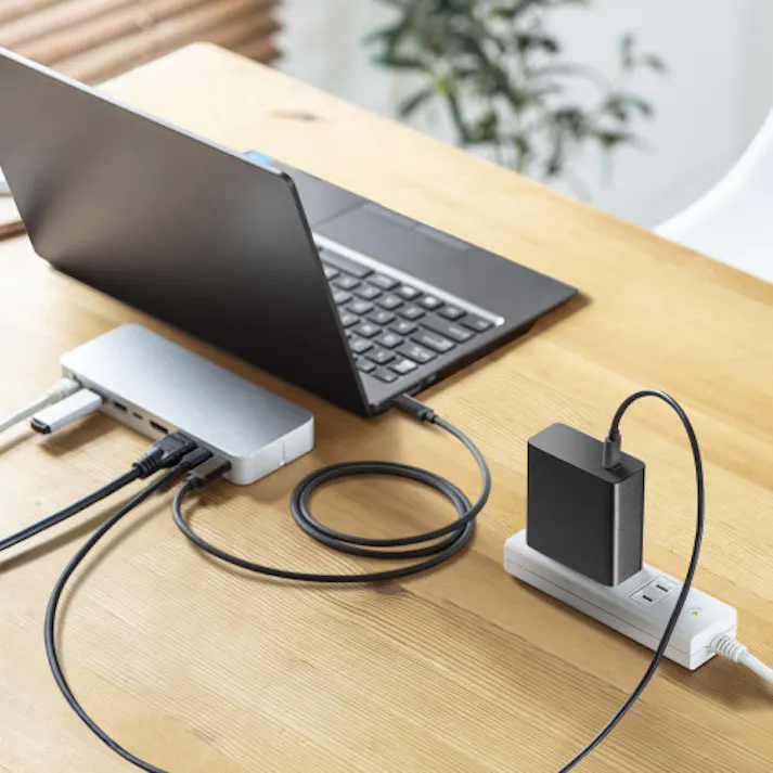 サンワサプライ AC100-240V USB充電器(PD100/TypeC) EA940CD-257(CDC)【別送品】