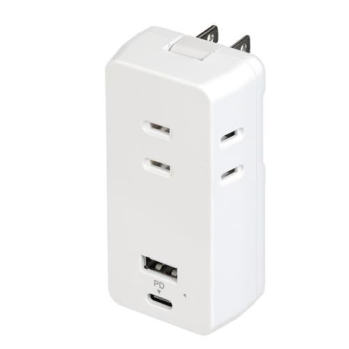 朝日電器(ELPA) タップ(USBポート2個・コンセント3個) AC100V-14A EA940CD-283 4550061408582【別送品】