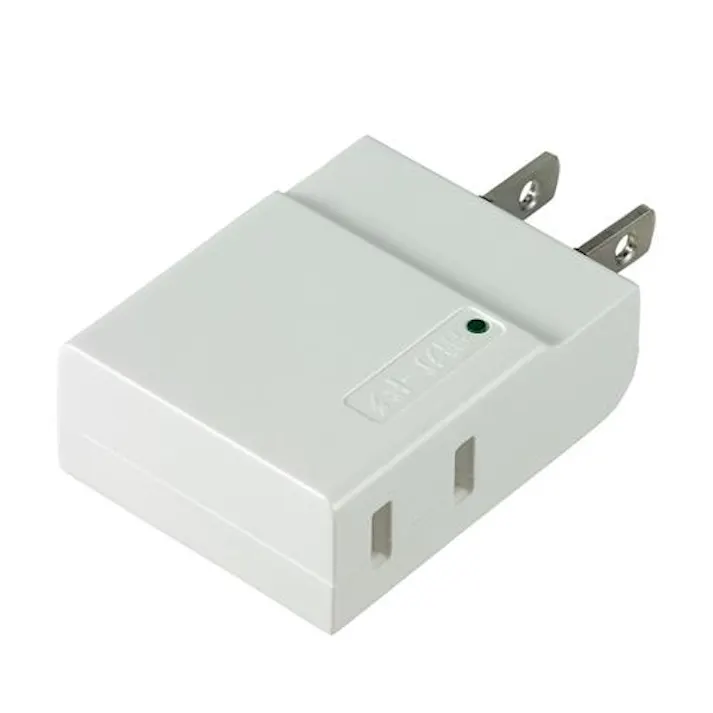 朝日電器(ELPA) AC125V/15A 二口タップ(スイング式/雷ガード付) EA940CD-66(CDC)【別送品】