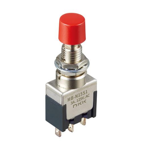 NKKスイッチズ 押しボタンスイッチ(2極双投/小型) 125V/3A EA940DA-153A 4518340009868【別送品】