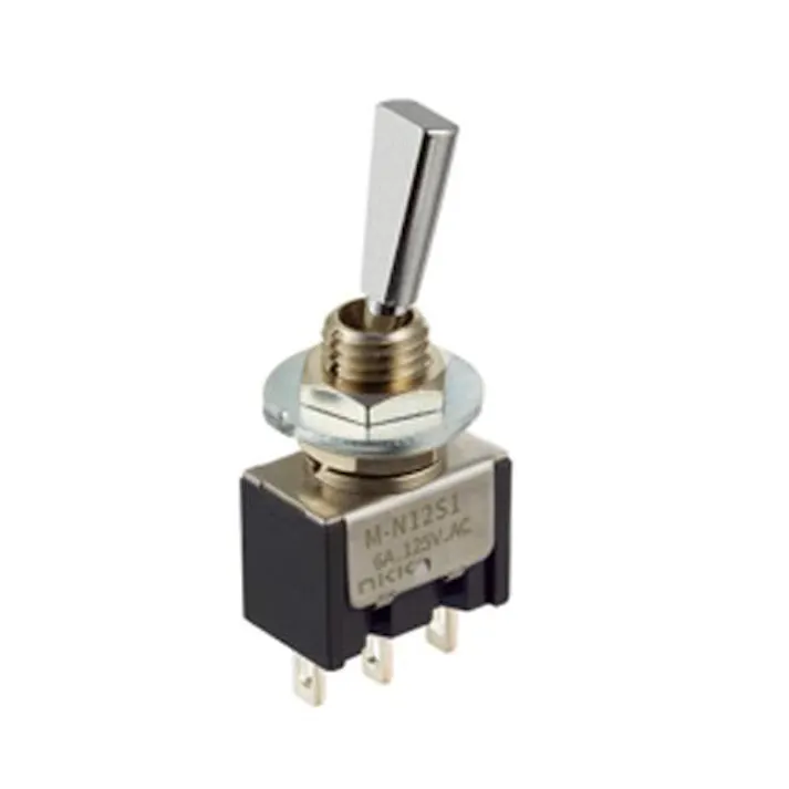 NKKスイッチズ 125V/6A 単極双投トグルスイッチ(フラットレバー型) EA940DH-121A(CDC)【別送品】