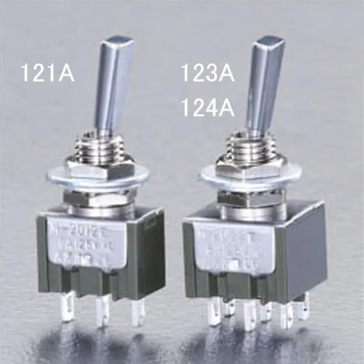 NKKスイッチズ 2極双投トグルスイッチ(フラットレバー型) 125V/6A EA940DH-123A 4518340010901【別送品】