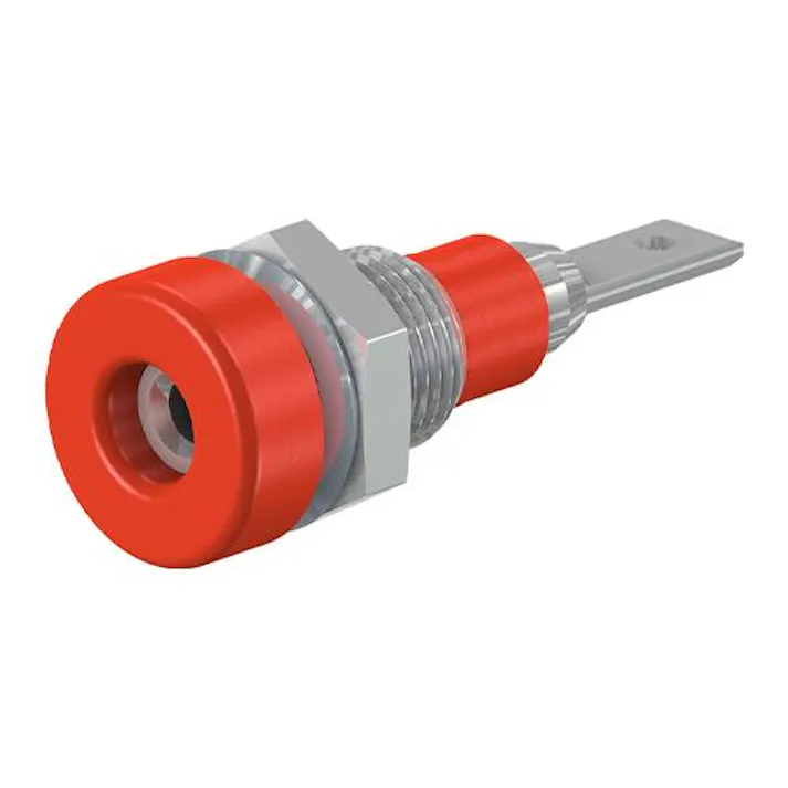 ESCO φ2mm/M 6 パネルマウントソケット(赤) EA940DP-502(CDC)【別送品】