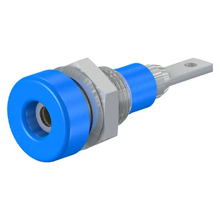 ESCO φ2mm/M 6 パネルマウントソケット(青) EA940DP-523(CDC)【別送品】