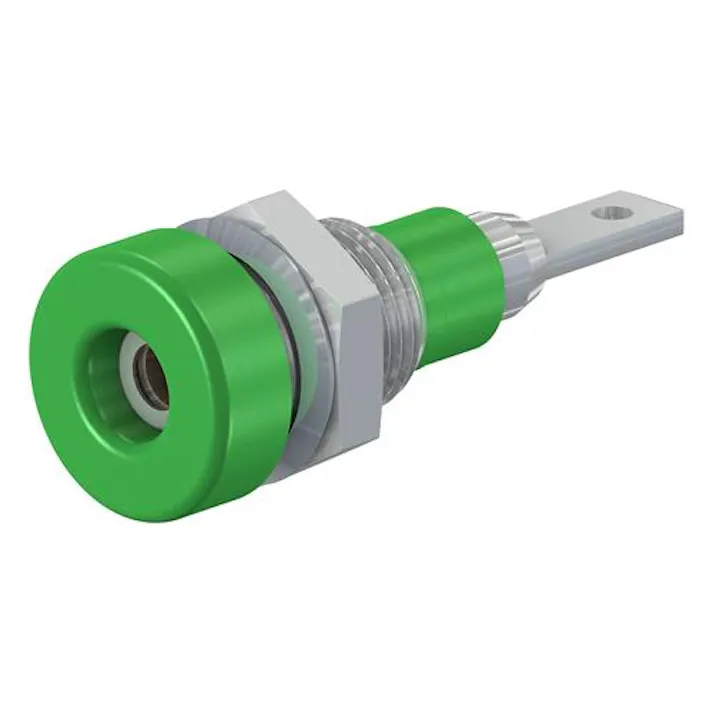 ESCO φ2mm/M 6 パネルマウントソケット(緑) EA940DP-525(CDC)【別送品】