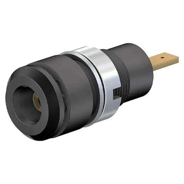 ESCO φ2mm/M 8 パネルマウントソケット(黒) EA940DP-531(CDC)【別送品】