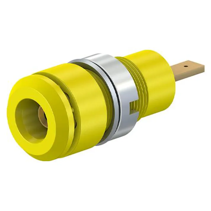 ESCO φ2mm/M 8 パネルマウントソケット(黄) EA940DP-534(CDC)【別送品】