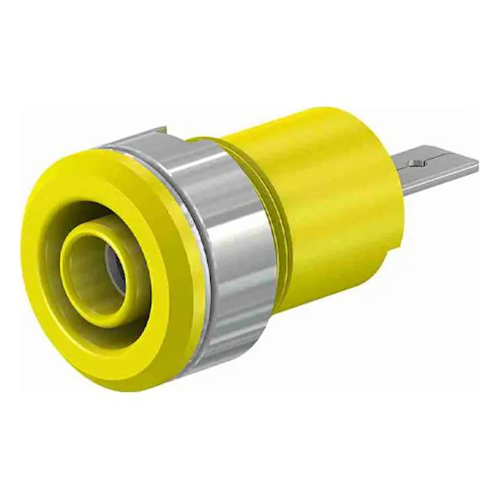ESCO φ4mm パネルマウントソケット(黄) EA940DP-544(CDC)【別送品】