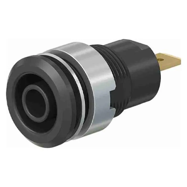 ESCO φ4mm/M12 パネルマウントソケット(黒) EA940DP-551(CDC)【別送品】