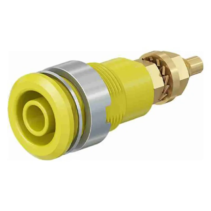 ESCO φ4mm/M12 パネルマウントソケット(黄) EA940DP-564(CDC)【別送品】