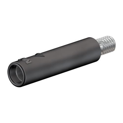 プラグアダプター(ネジ穴用/黒) φ4mm/M4 EA940DP-741 4518340001596【別送品】