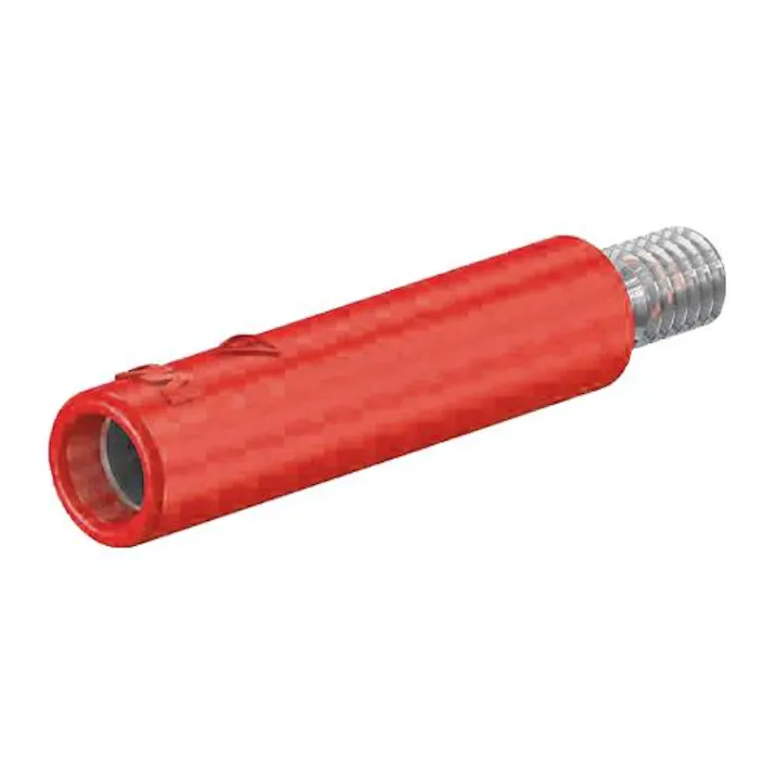 ESCO φ4mm/M4 プラグアダプター(ネジ穴用/赤) EA940DP-742(CDC)【別送品】
