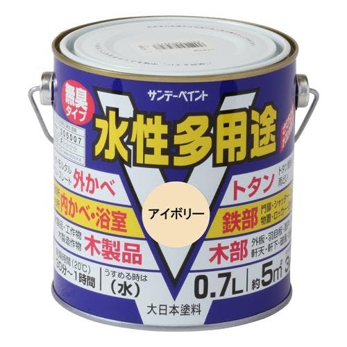 多用途塗料[水性](鉄・木部用/アイボリー) 0.7L EA942EB-10B 4518340330139【別送品】