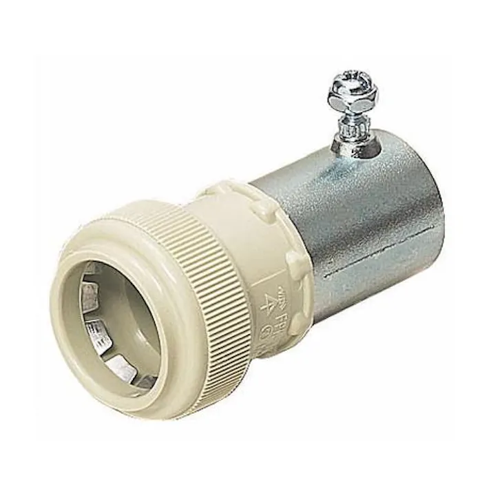 ESCO φ28mm フレキ管用薄銅電線管アダプター(ベージュ) EA947HN-265(CDC)【別送品】