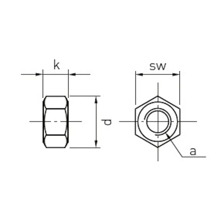 ESCO M 8 六角ナット(ステンレス製/左ネジ/10個) EA949JH-14B(CDC)【別送品】