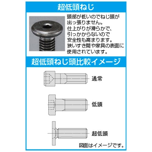 ESCO M 4x 8六角穴付ボルト(超低頭/小径/ステンレス/2本 EA949JK