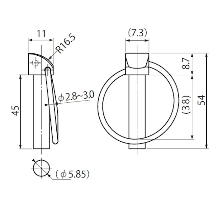 リンチピン(三価ホワイト/3本) 6.0x45mm EA949PL-6 4518340341258【別送品】