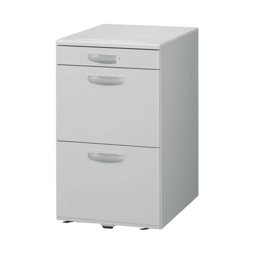 ライオン事務器(LION) ワゴン(ストッパー付) 395x600x681mm/3段 EA954DF-151 4518340107533【別送品】