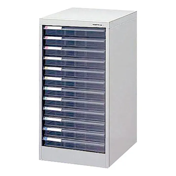 ナカバヤシ キャビネット(トレー型) 277x336x622mm/浅12段 EA954FD-38 4518340073043【別送品】