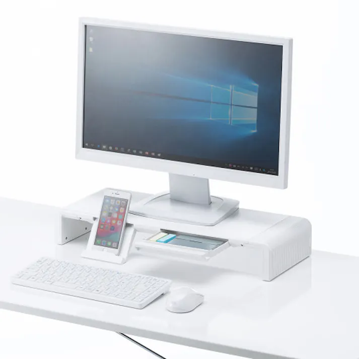 サンワサプライ 420-520x200x80mm モニタースタンド(横幅可変) EA954HC-319(CDC)【別送品】