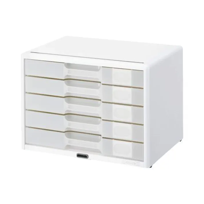 ライオン事務器(LION) レターケース(カギ付) 349x253x250mm/5段 EA954JB-23 4518340062597【別送品】