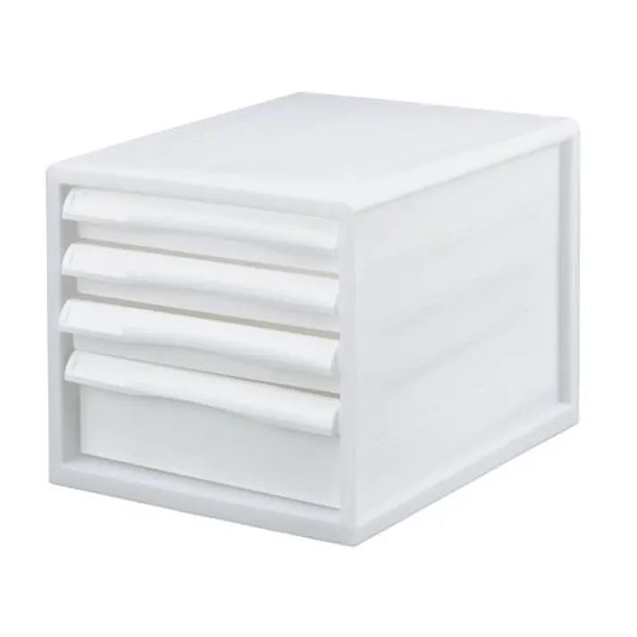 ナカバヤシ レターケース(白) 282x344x260mm/浅3・深1段 EA954JD-63 4518340070653【別送品】