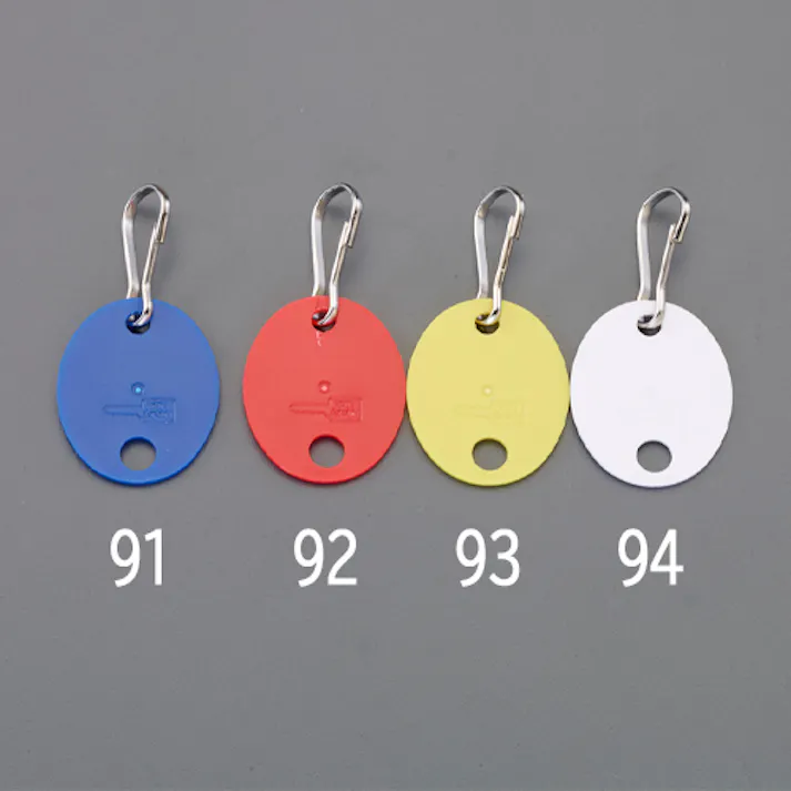 ESCO 28x35mm カラーキーホルダー(ホワイト/20個) EA956VL-94(CDC)【別送品】