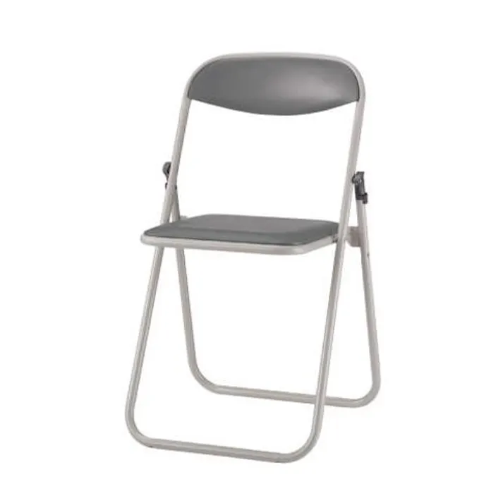 ライオン事務器(LION) 455x437x740mm 折り畳み椅子(塗装脚/グレー) EA956XA-156(CDC)【別送品】